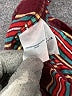 Lands' End 100% Cotton Plaid Burgundy Long Sleeve Button-Down Shirt Size 5 - 6 - photo 5