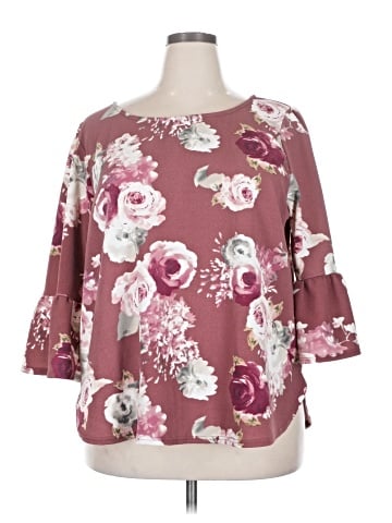 Green Envelope 3/4 Sleeve Blouse (view 1)