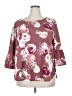 Green Envelope Burgundy 3/4 Sleeve Blouse Size 3X - photo 1
