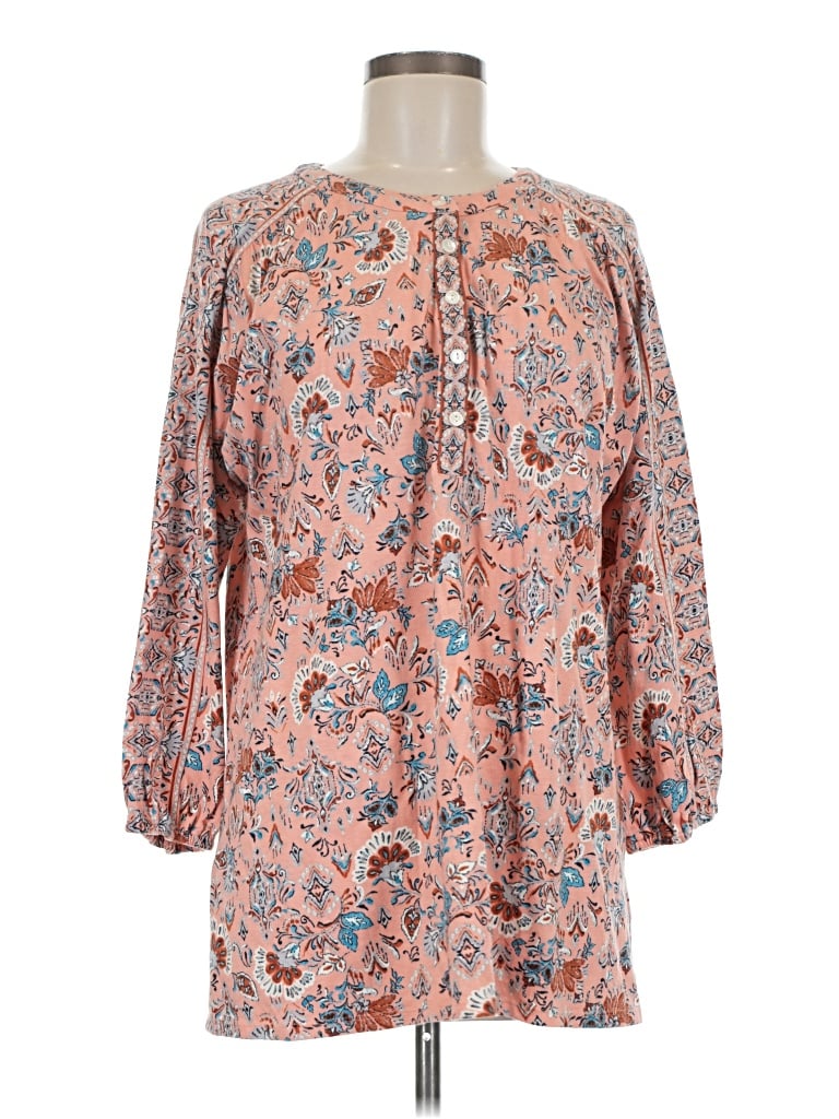 Pre-owned Purejill 3/4 Sleeve Blouse In Pink