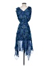 The Kooples 100% Polyester Paisley Blue Cocktail Dress Size Sm (1) - photo 2