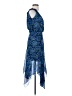 The Kooples 100% Polyester Paisley Blue Cocktail Dress Size Sm (1) - photo 4
