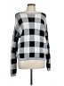Bobeau Checkered-gingham Gray Pullover Sweater Size L - photo 1