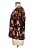 Rusttydustty 100% Viscose Floral Brown 3/4 Sleeve Blouse Size L - photo 5
