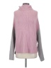 Miracle Color Block Pink Turtleneck Sweater Size S - photo 1