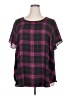 Torrid 100% Polyester Pink Short Sleeve Blouse Size 3X Plus (3) - photo 1