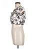 Unbranded Color Block Floral Graphic Ivory Short Sleeve Blouse Size L - photo 5