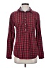 Indigo 100% Cotton Plaid Red Long Sleeve Button-Down Shirt Size S - photo 1