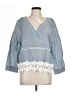 Young Essence Blue 3/4 Sleeve Blouse Size L - photo 1
