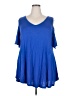 Larace Blue Short Sleeve Top Size 3X - photo 1