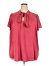 Torrid Pink Short Sleeve Blouse Size 3X Plus (3) - photo 1