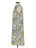 Emily Daniels Print Blue Casual Dress Size S - photo 5