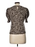 Lucy Paris Animal Print Brown Short Sleeve Turtleneck Size L - photo 2