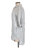 Thread & Supply 100% Rayon Stripes Silver 3/4 Sleeve Button-Down Shirt Size L - photo 5