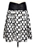 Connection 18 100% Polyester Polka Dots Silver Casual Skirt Size L - photo 1