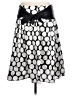 Connection 18 100% Polyester Polka Dots Silver Casual Skirt Size L - photo 2