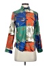 Assorted Brands Print Green 3/4 Sleeve Blouse Size XXS (estimated) - photo 1
