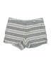 British Khaki 100% Linen Stripes Blue Shorts Size 6 - photo 1
