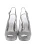 Adrianna Papell Metallic Silver Heels Size 6 1/2 - photo 2
