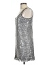 Express 100% Polyester Metallic Silver Cocktail Dress Size L - photo 5