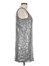 Express 100% Polyester Metallic Silver Cocktail Dress Size L - photo 4
