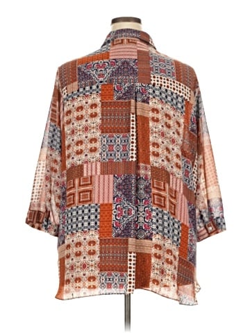 Rose + Olive 3/4 Sleeve Blouse (view 2)