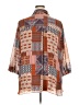Rose + Olive 100% Polyester Color Block Orange 3/4 Sleeve Blouse Size 3X - photo 2