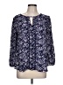 Active Collections 100% Polyester Blue 3/4 Sleeve Henley Size L - photo 1