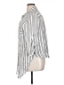 Vixbe 100% Rayon Stripes Silver 3/4 Sleeve Button-Down Shirt Size XL - photo 5