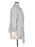 Vixbe 100% Rayon Stripes Silver 3/4 Sleeve Button-Down Shirt Size XL - photo 4