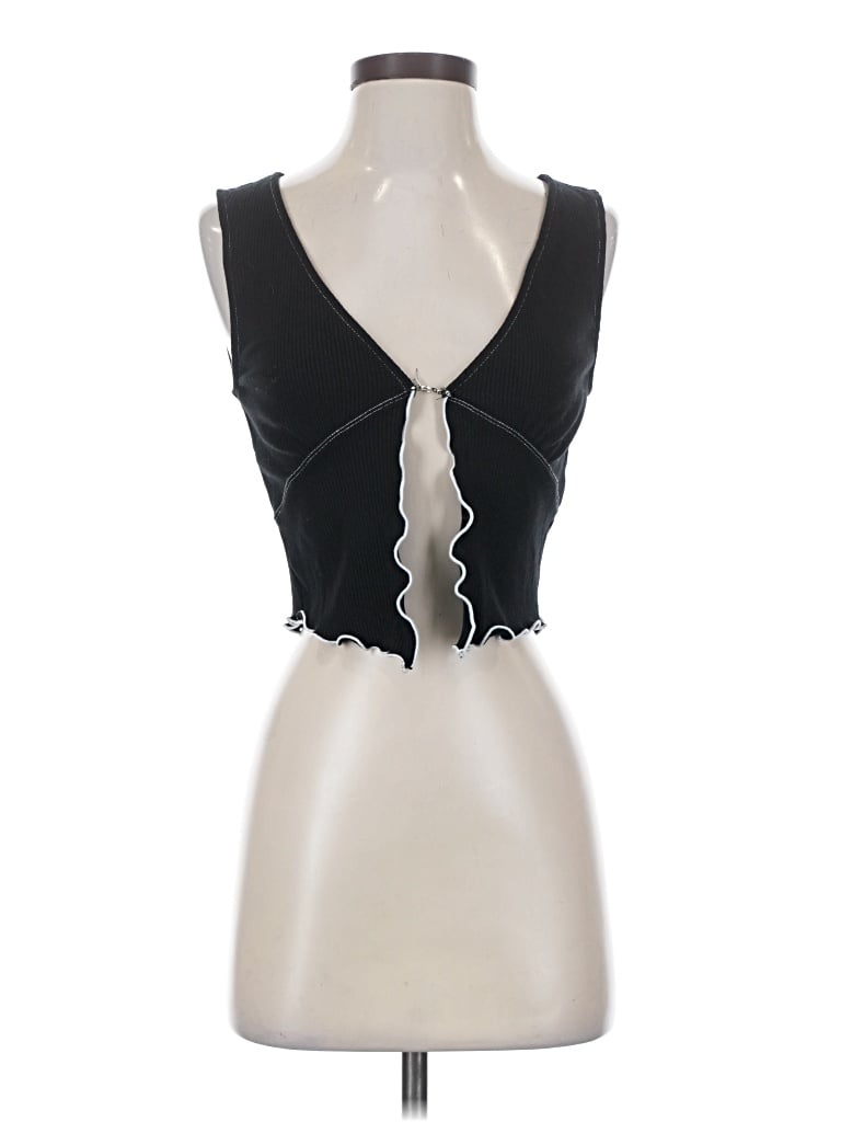 Pre-owned Forever 21 Sleeveless Top Black Sweetheart Neckline Tops