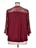Maurices 100% Polyester Floral Burgundy 3/4 Sleeve Blouse Size 1X - photo 2