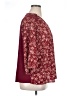 Maurices 100% Polyester Floral Burgundy 3/4 Sleeve Blouse Size 1X - photo 4