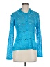 Young Essence 100% Rayon Blue Long Sleeve Blouse Size M - photo 1
