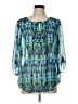Express 100% Polyester Teal 3/4 Sleeve Blouse Size L - photo 1