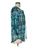 Express 100% Polyester Teal 3/4 Sleeve Blouse Size L - photo 4