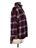 Love Notes 100% Cotton Plaid Burgundy Long Sleeve Button-Down Shirt Size M - photo 4