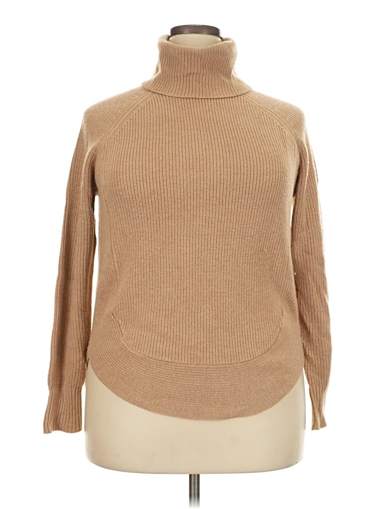 Pre-owned Universal Standard Turtleneck Sweater In Tan