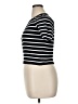 Happily Grey 100% Polyester Stripes Black Short Sleeve Turtleneck Size XL - photo 5