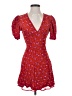 STAUD Hearts Red Cocktail Dress Size 2 - photo 1