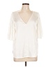 Rebecca Taylor Ivory Short Sleeve Blouse Size XL - photo 1