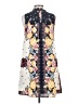 Blu Pepper 100% Polyester Print Ivory Casual Dress Size S - photo 2