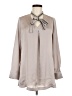 Chico's 100% Polyester Tan Long Sleeve Blouse Size Med (1) - photo 1