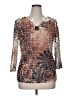 Assorted Brands 100% Polyester Silver 3/4 Sleeve Blouse Size XL - photo 1