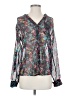 Kut from the Kloth 100% Polyester Floral Gray Long Sleeve Blouse Size S - photo 1