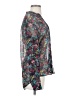 Kut from the Kloth 100% Polyester Floral Gray Long Sleeve Blouse Size S - photo 4