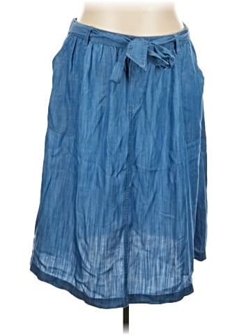 Lands' End Denim Skirt (view 1)