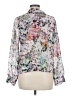 Violet & Claire 100% Polyester Floral White Silver Long Sleeve Blouse Size M - photo 2