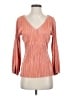 Halogen 100% Polyester Orange Long Sleeve Blouse Size S - photo 1