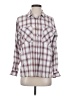 Forever 21 100% Cotton Plaid White Long Sleeve Button-Down Shirt Size S - photo 1